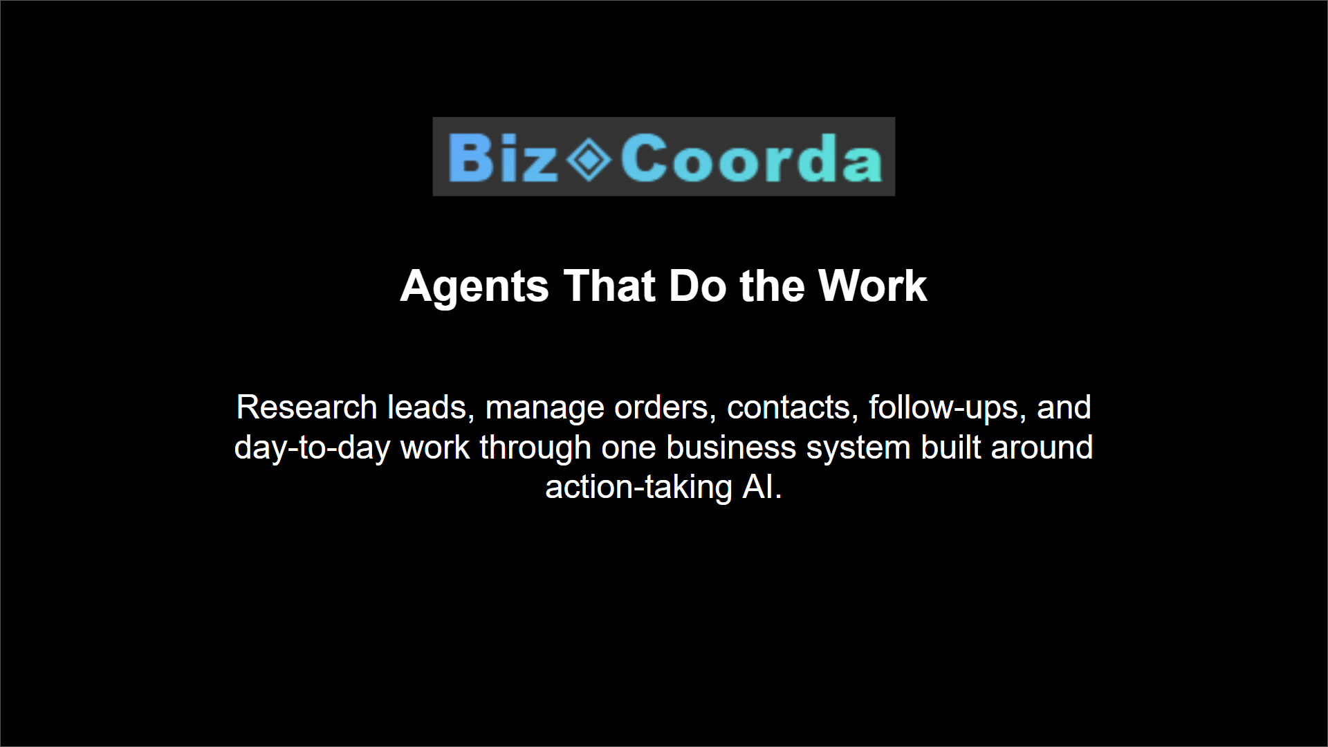 BizCoorda AI Sales Lead Agent Demo